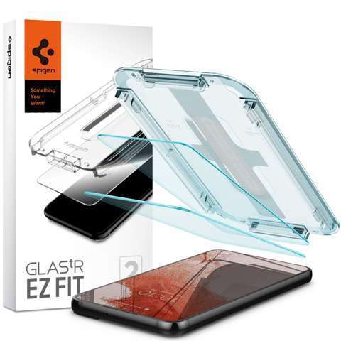 2x Tempered Glass für Spigen Glas.TR EZ FIT Hülle für Samsung Galaxy S22 Plus