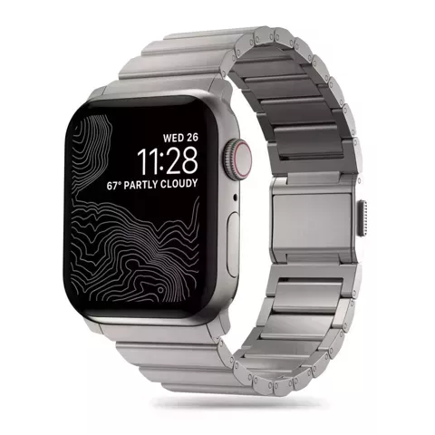 Armband Stahlband für Apple Watch 4/5/6/7/8/9/Se/Ultra 1/2 (42/44/45/49 mm) Titan