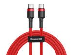 Baseus Kabel Cafule 2x USB-C QC 3A 1m PD rot