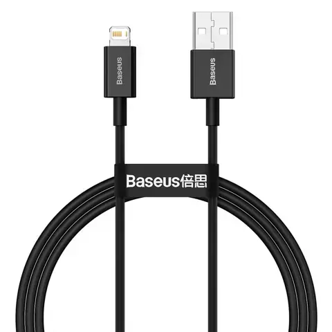 Baseus Superior USB-Kabel - Lightning 2,4 A 1 m schwarz (CALYS-A01)