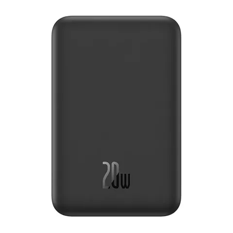 Baseus magnetische Mini-Powerbank 5000 mAh, USB-C 20 W (schwarz)