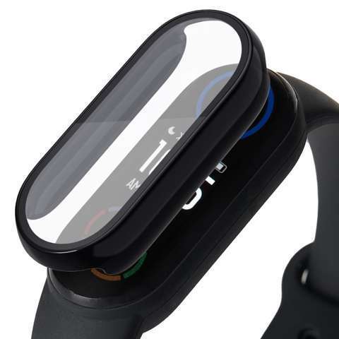 Defense360 Hülle mit Glas für Xiaomi Mi Band 3/4/5/6/6 NFC Schwarz