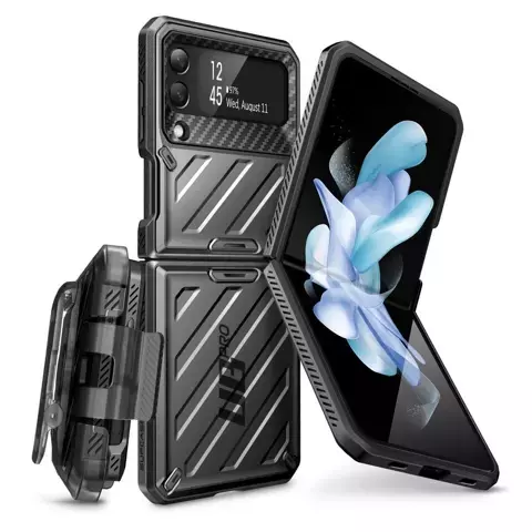 Etui Supcase Unicorn Beetle Pro für Samsung Galaxy Z Flip 4 Schwarz