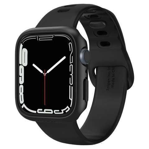 Etui für Smartwatch Spigen Thin Fit für Apple Watch 7 45mm Schwarz