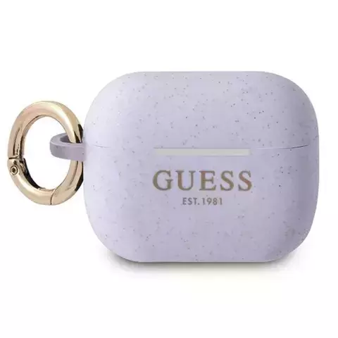 Guess GUAPSGGEU AirPods Pro-Abdeckung purpurowy/lila Silikon-Glitter