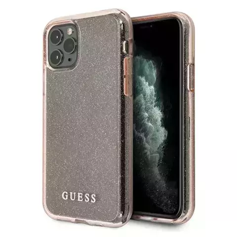 Guess GUHCN65PCGLPI iPhone 11 Pro Max różowy/pink Hard Case Glitter