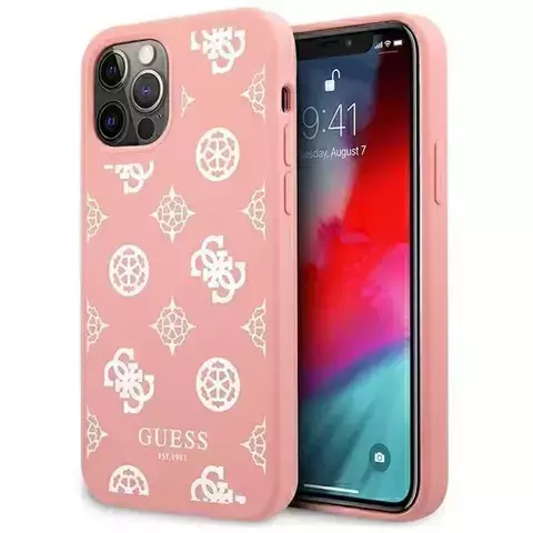 Guess GUHCP12LLSPEWPI iPhone 12 Pro Max 6,7" różowy/pink Hard Case Peony Collection