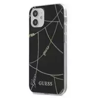 Guess GUHCP12SPCUCHBK iPhone 12 mini 5,4&quot; schwarz / schwarz Hardcase Gold Chain Collection