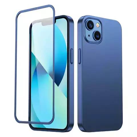 Joyroom 360 Full Case Cover für iPhone 13 Back &amp; Front Cover Tempered Glass Blue (JR-BP927 blue)