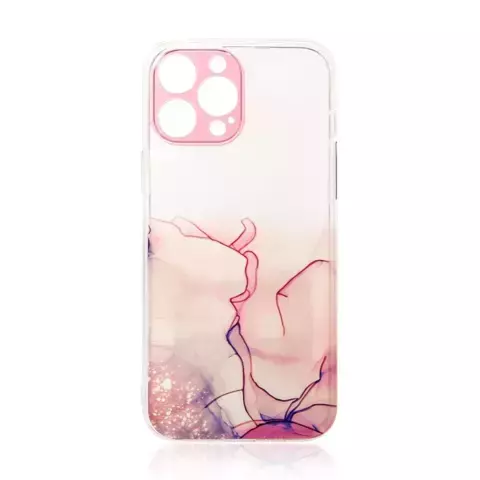 Marble Case für iPhone 12 Gel Cover Marble Pink