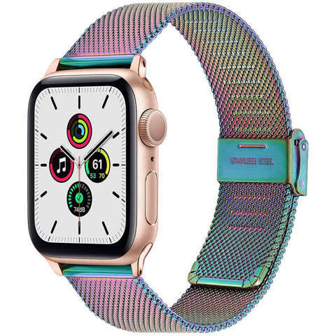 Milanese Armband Alogy Armband für Apple Watch 42/44/45 / 49mm Multicolor