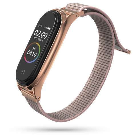 Nylonarmband Armband für Xiaomi Mi Smart Band 5/6/6 NFC Roségold