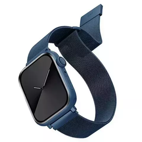 Pasek UNIQ Dante Apple Watch Series 4/5/6/7/8/SE/SE2 38/40/41mm Edelstahl Niebieski/Kobaltblau