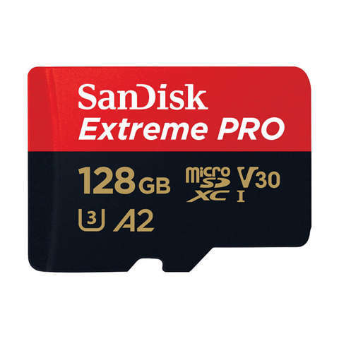 SANDISK EXTREME PRO microSDXC 128GB 200/90 MB/s UHS-I U3 Speicherkarte (SDSQXCD-128G-GN6MA)