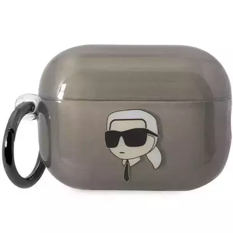 Schutzhülle für Kopfhörer Karl Lagerfeld KKLAP2HNIKTCK für Apple AirPods Pro 2 Cover schwarz/schwarz Ikonik Karl Lagerfeld