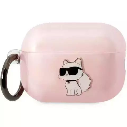 Schutzhülle für Kopfhörer Karl Lagerfeld KLAP2HNCHTCP für Apple AirPods Pro 2 Abdeckung rosa/rosa Ikonik Choupette