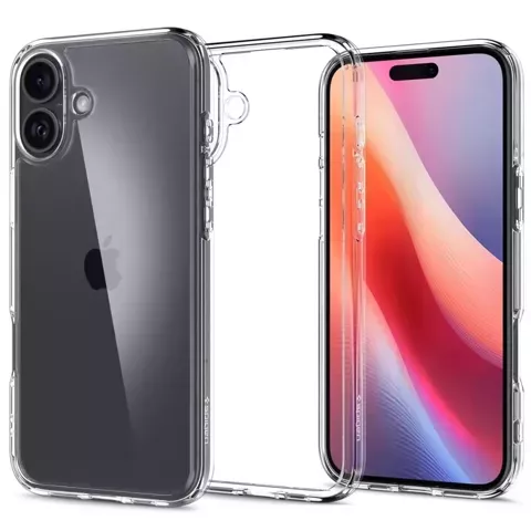 Spigen Ultra Hybrid Glass Hülle für Apple iPhone 16, Schutzhülle, Crystal Clear Handyhülle