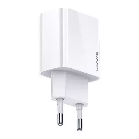 USAMS Wandladegerät 1x USB-C T34 20W 5V-3A (nur Kopf) PD3.0 Fast Charging weiß/weiß CC118TC01 (US-CC118)