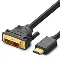 Ugreen Kabel Kabeladapter DVI 24 1 Pin (männlich) - HDMI (männlich) FHD 60 Hz 1,5 m schwarz (HD106 11150)