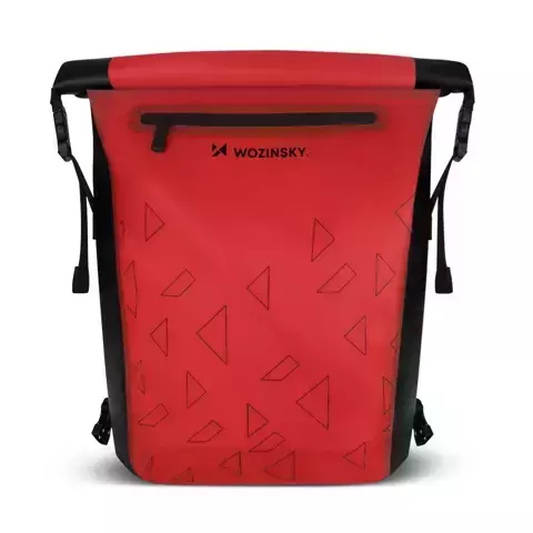 Wozinsky wasserdichter Rucksack für Fahrradkofferraum Fahrradtasche 2in1 23l rot (WBB31RE)