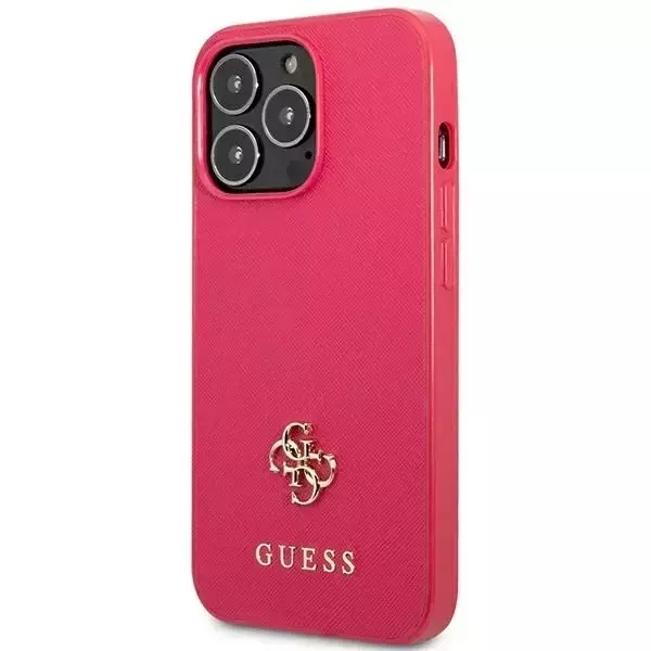 „Etui Guess GUHCP13LPS4MF für iPhone 13 Pro / 13 6,1\“ Hardcase Saffiano 4G Small Metal Logo“