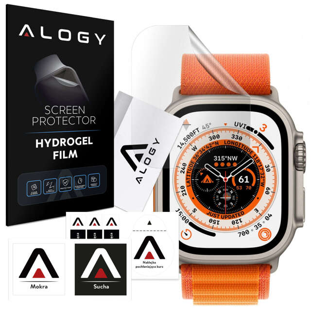 2x Alogy Hydrogel Smartwatch Schutzfolie für Apple Watch Ultra 49mm