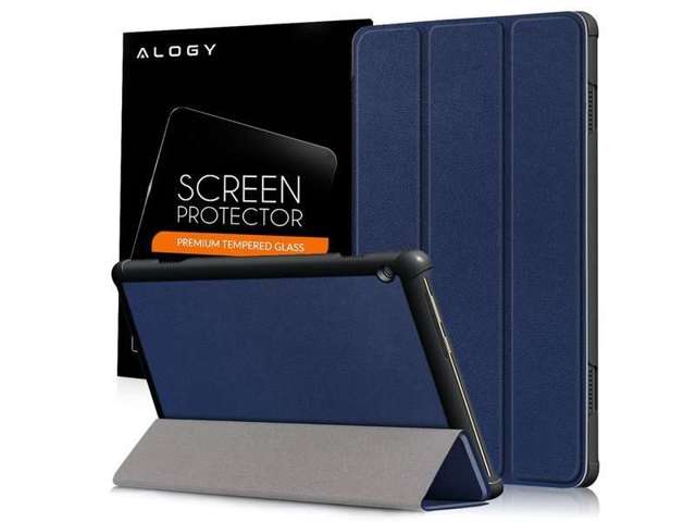 Alogy Book Cover für Lenovo Tab M10 10.1 TB-X605 Marineblaues Glas