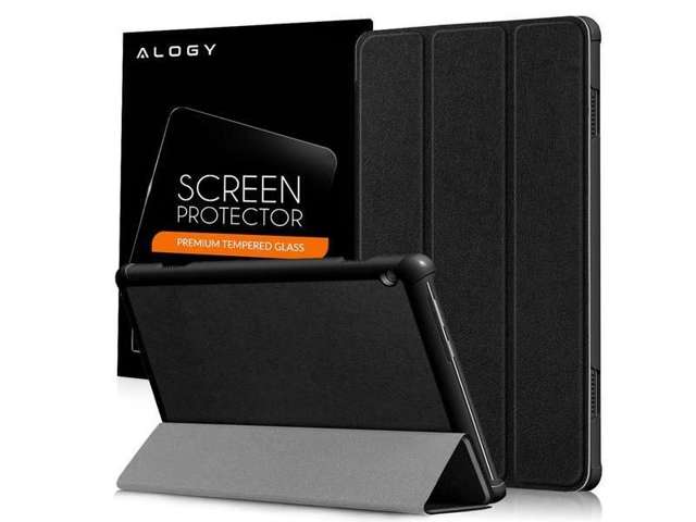 Alogy Book Cover für Lenovo Tab M10 10.1 TB-X605 Schwarzes Glas