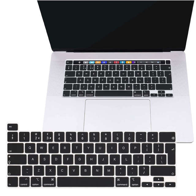 Alogy Schutzhülle Tastaturabdeckung für Apple Macbook Pro 13 / Pro 16 Schwarz