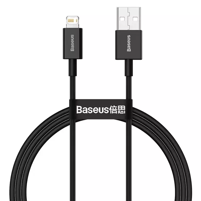 Baseus Superior USB-Kabel - Lightning 2,4 A 1 m schwarz (CALYS-A01)