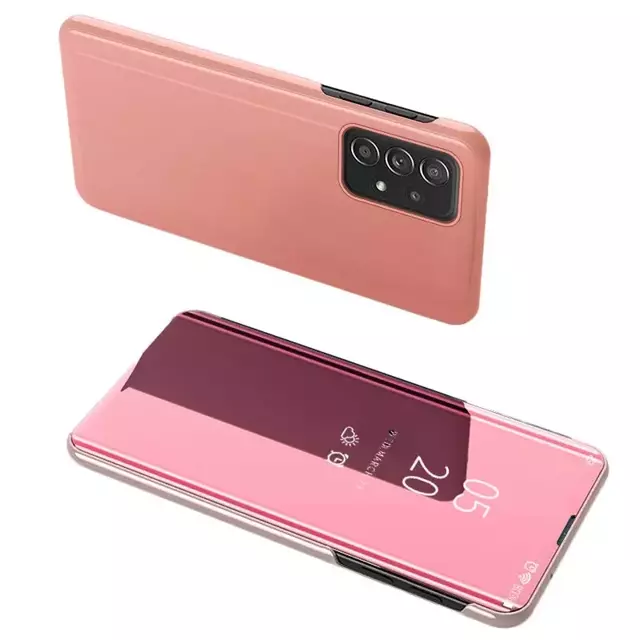 Clear View Case Klapphülle für Samsung Galaxy A73 pink