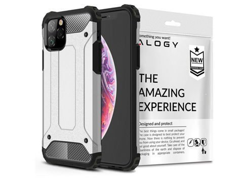 Etui Alogy Hard Armor do Apple iPhone 11 Pro srebrne + Szkło