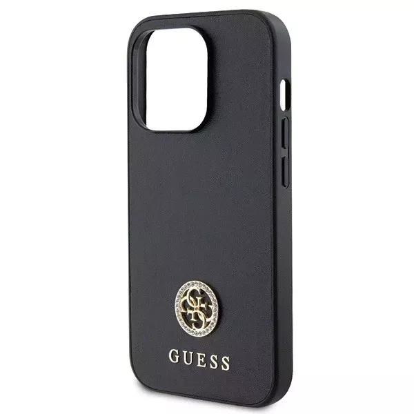 Etui Guess GUHCP15XPS4DGPK für iPhone 15 Pro Max 6,7" czarny/black hardcase Strass Metal Logo