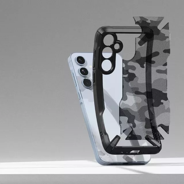 Etui Ringke Fusion X von Samsung Galaxy A35 5G Camo Schwarz