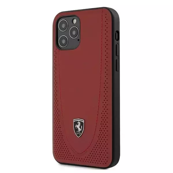 Etui für Telefon Ferrari iPhone 12/12 Pro 6,1" Czerwony/Red Hardcase Off Track Perforated