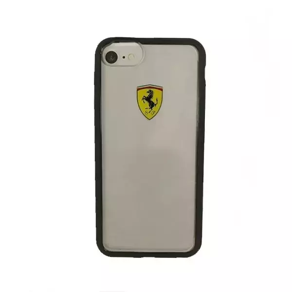 Etui na telefon Ferrari Hardcase iPhone 7/8 /SE 2020 / SE 2022 transparent/schwarz