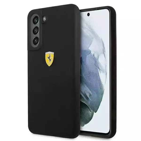 Ferrari Hardcase für Samsung Galaxy S21 FE schwarz/schwarzes Silikon