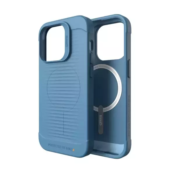 Gear4 Havana Snap - Schutzhülle für iPhone 14 Pro Max, kompatibel mit MagSafe (blau)