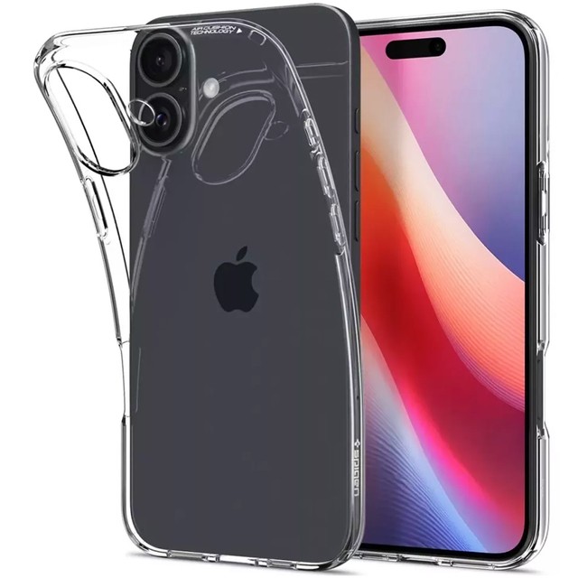 Glashülle für iPhone 16 Spigen Liquid Crystal Schutzhülle Crystal Clear Handyhülle