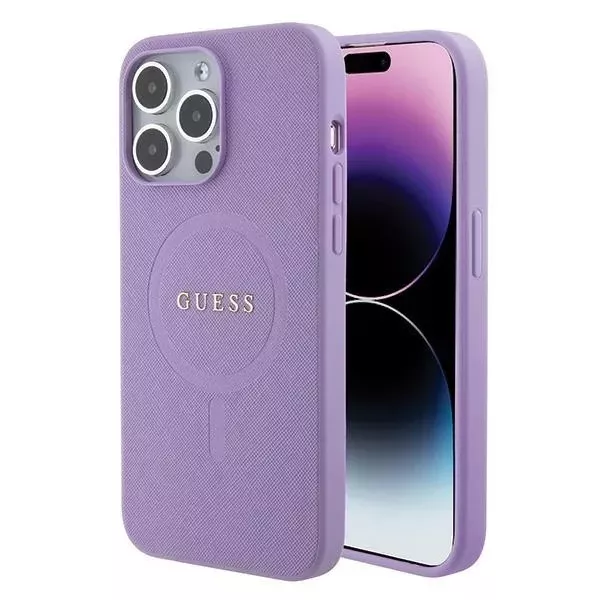 Guess GUHMP15XPSAHMCU Hülle für iPhone 15 Pro Max 6,7" Saffiano MagSafe