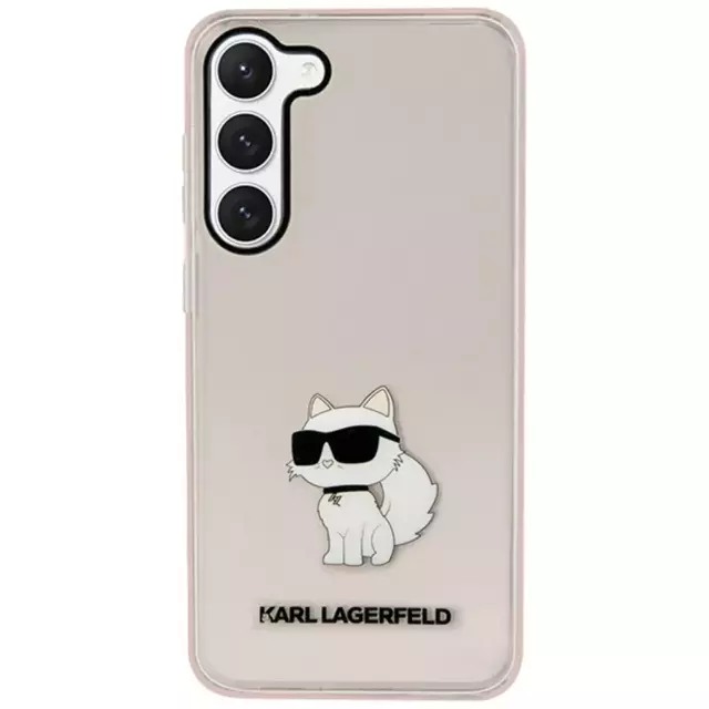 Handyschutzhülle Karl Lagerfeld KLHCS23SHNCHTCP für Samsung Galaxy S23 S911 pink/pink Hardcase Ikonik Choupette