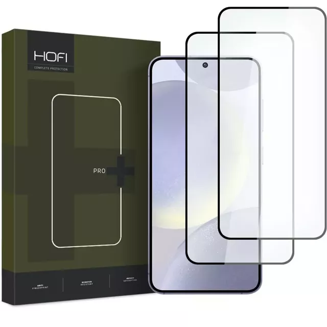 Hofi Glass Pro 2er-Pack gehärtetes Glas für Samsung Galaxy S24 Plus Schwarz