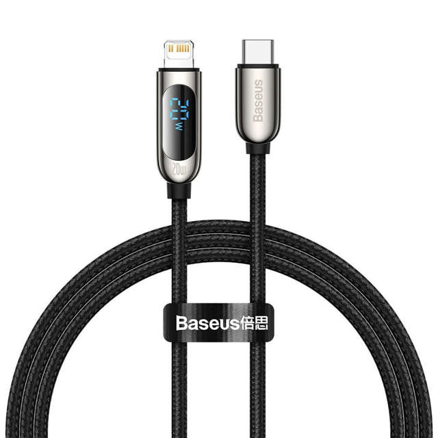 Kabel 1m Baseus USB-C Type C für Lightning Display PD 20W für iPhone Czarny