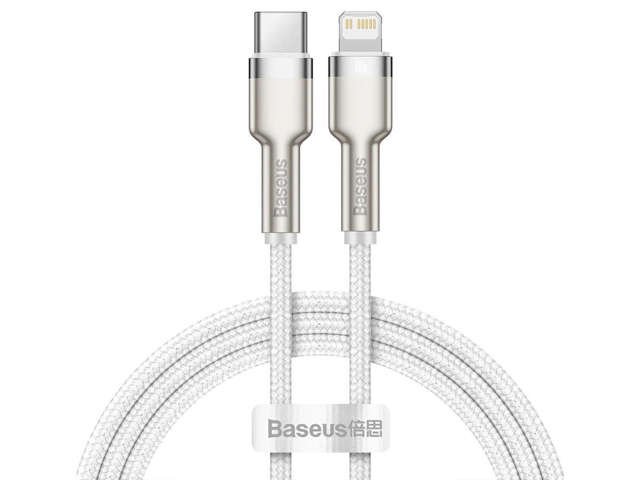 Kabel przewód Baseus Metal USB-C Typ C mit Lightning PD 20W 1m Weiß