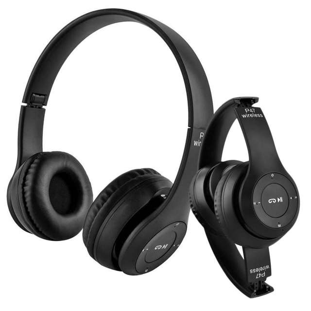 Kabellose Bluetooth-Kopfhörer mit Mikrofon FM MP3 Over-Ear S5069 Schwarz