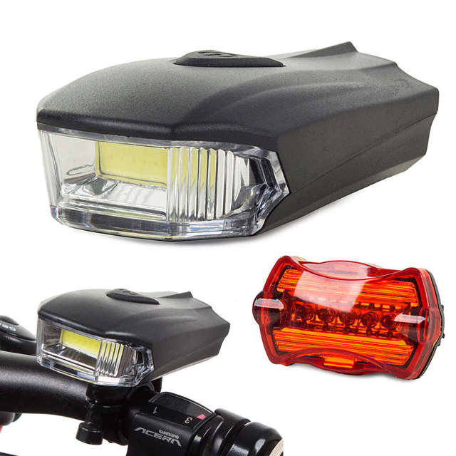 LED Fahrradbeleuchtung COB 5W Fahrradlampe für vorne und hinten am Fahrrad