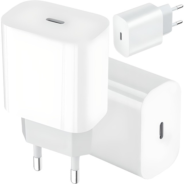 Schnelles 30-W-USB-C-Wandladegerät USB Typ C GaN PD für iPhone Alogy Cube Weiß