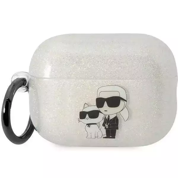 Schutzhülle für Kopfhörer Karl Lagerfeld KLAP2HNKCTGT für Apple AirPods Pro 2 Abdeckung transparent Gliter Karl