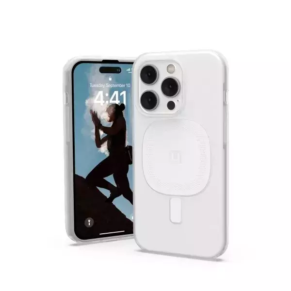 UAG Lucent [U] - Schutzhülle für iPhone 14 Pro kompatibel mit MagSafe (Marshmallow)