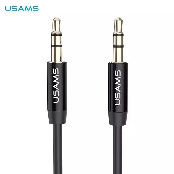 USAMS Adapter Audiobuchse 3,5m - 3,5m 1m Czarny/Schwarz YP101 (YP-01)